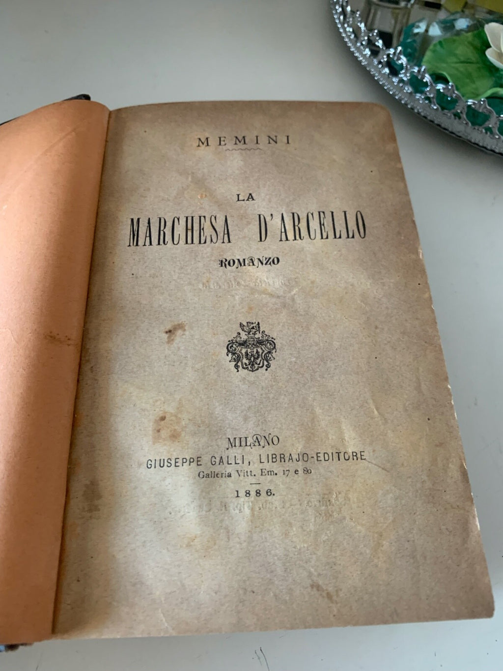 🔴 Book THE MARCHESA D'ARCELLO Memini Vannucci Milan ancient novel 1886 