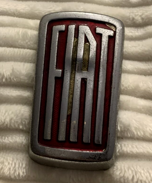 🔴 Stemma FIAT TOPOLINO auto emblema scritta calandra ANNI 50 ORIGINALE