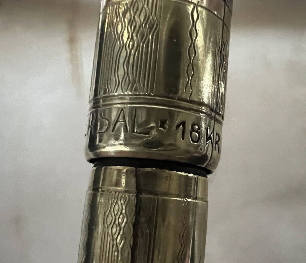 Universal Stylo-Plume Stylo à Plume Rétractable Or Argent Fonctionne Vintage