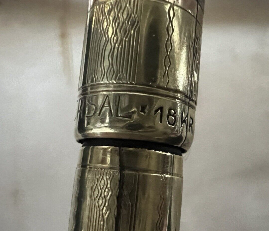 Universal Stylo-Plume Stylo à Plume Rétractable Or Argent Fonctionne Vintage