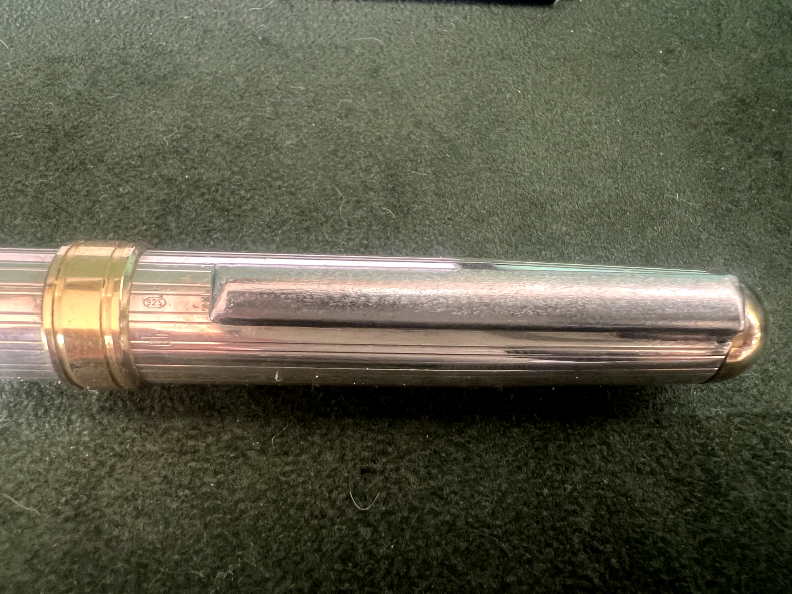 🔴 Penna stilografica ARGENTO 925 a cartuccia pennino Iridium M forte peso