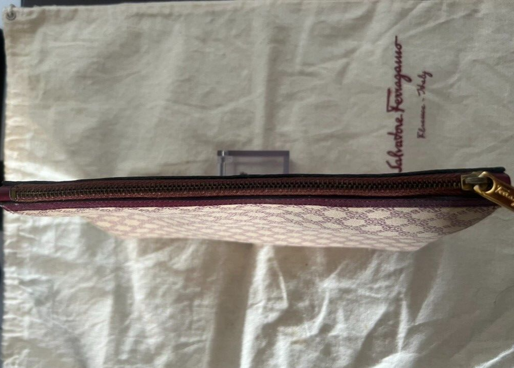 🔴 SALVATORE FERRAGAMO pochette porta trucco uomo donna borsetta rara vintage