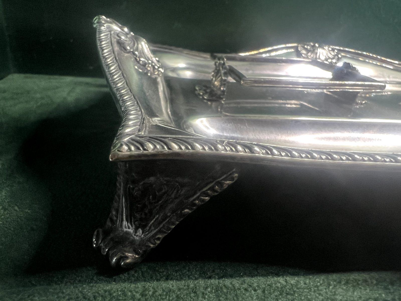 Walker & Hall Encrier Sheffield Coquillages Exemplaire Numéroté Vintage