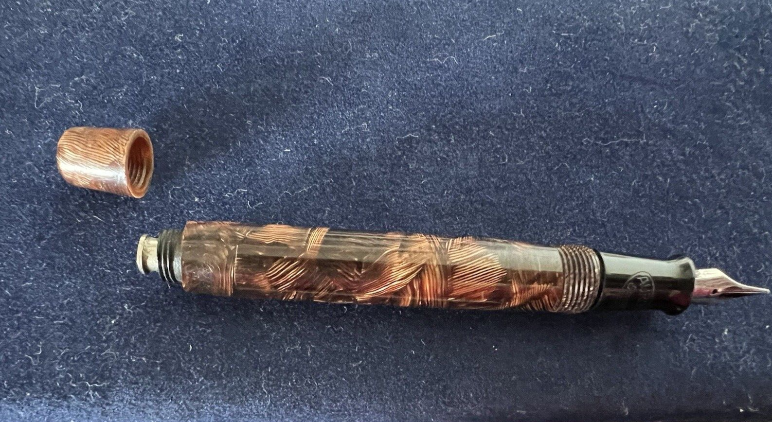 Aurora Stylo-Plume Stylo à Plume Selene Celluloïd Marbré Écrit Antique 1930 