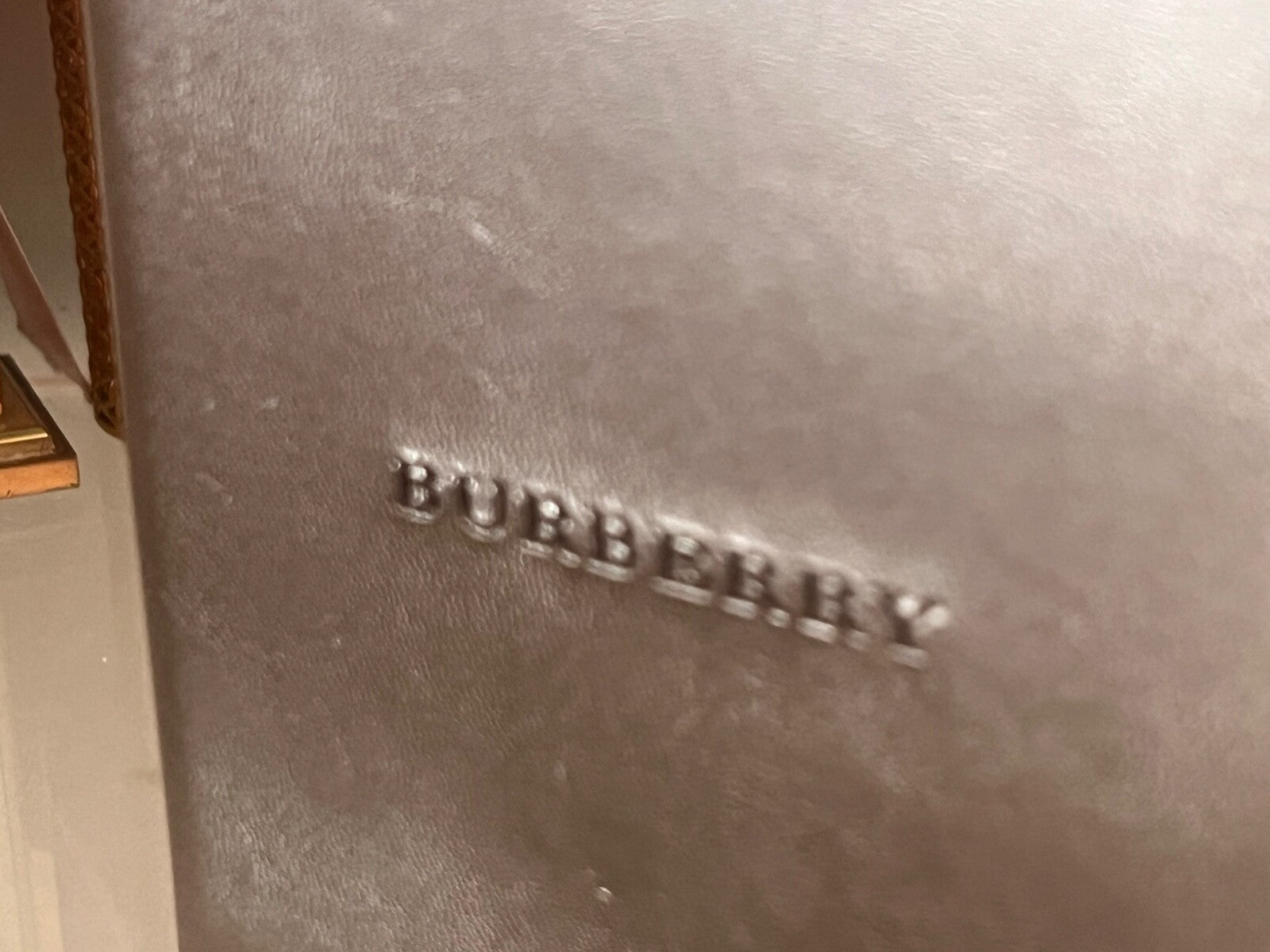 Burberry Boîtier Boîte Montre Coffret Housse Garantie Cuir Artificiel Marron 