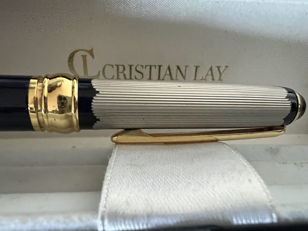 Cristian Lay Stylo-Plume Stylo à Plume Espagnole Bleu Iridium Point Profils