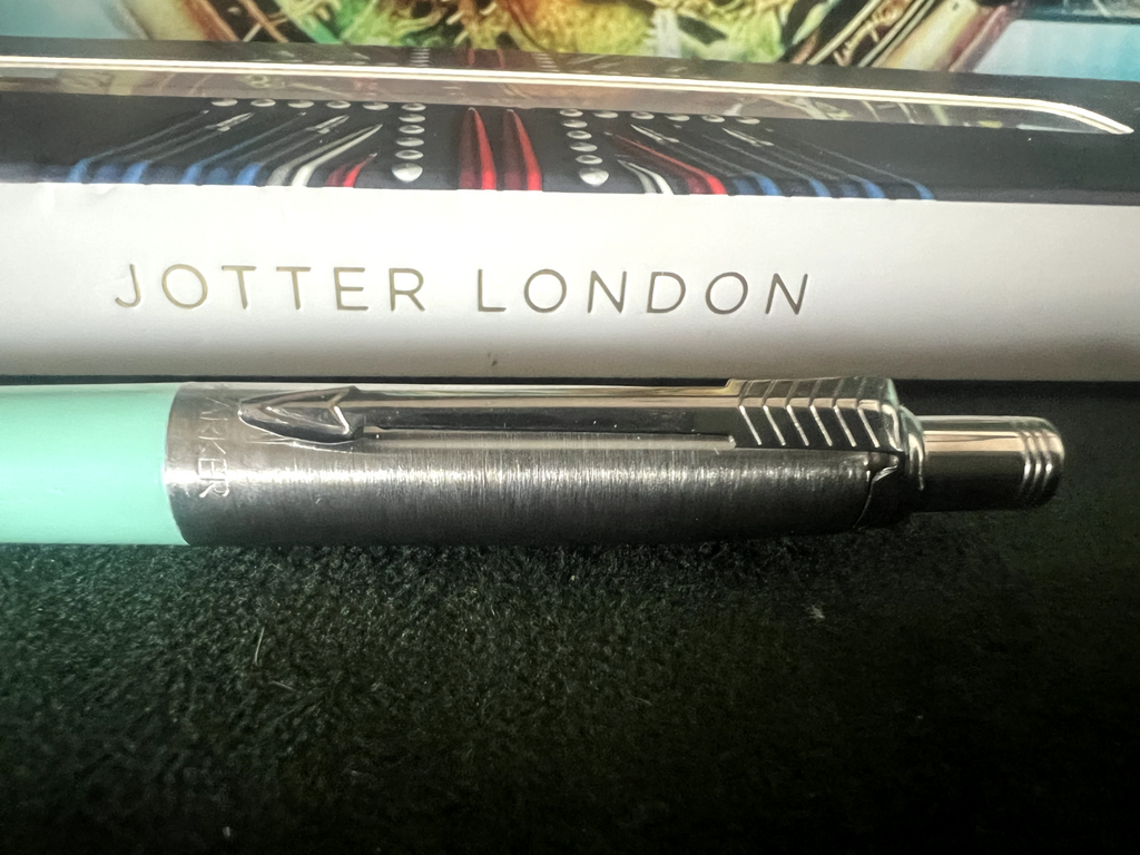 🔴 Matita meccanica PARKER Jotter azzurra e cromata matita UK vintage
