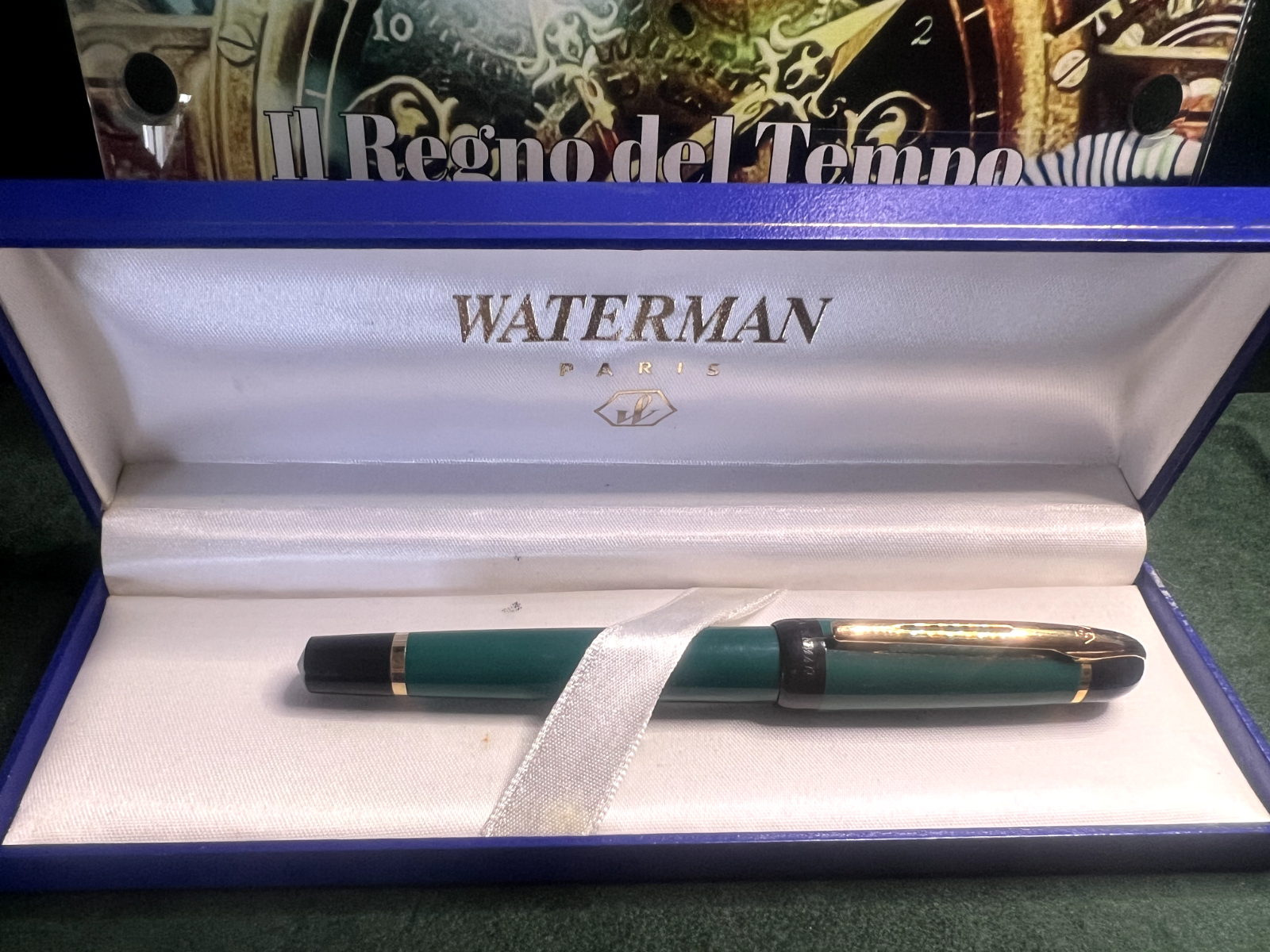 🔴 WATERMAN penna stilografica PHILEAS verde pennino F a cartuccia astuccio