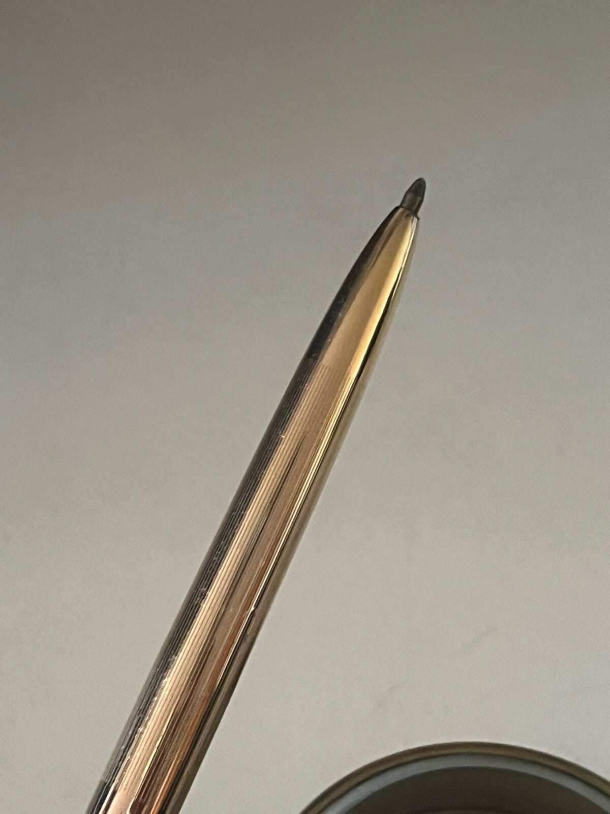 DE WATERMAN Stylo-Plume Sphère Plaqué Or Spline Bit à Bouton Vintage 