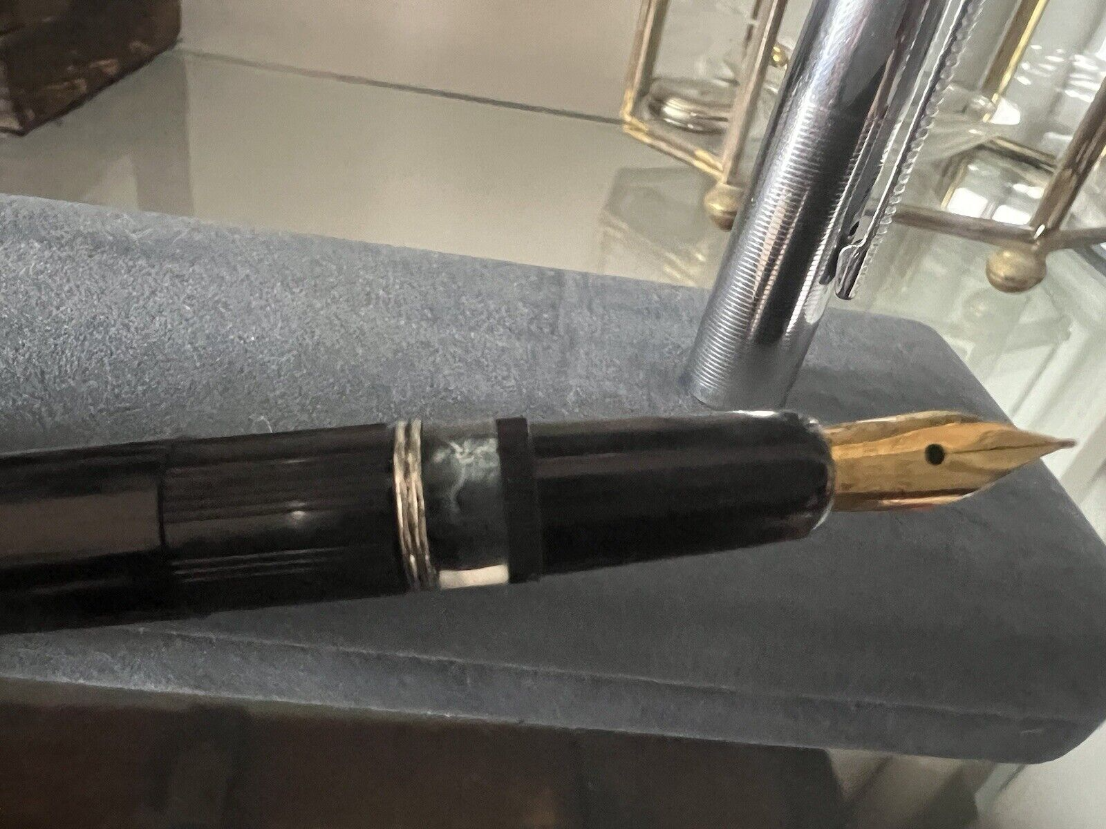 🔴 STILO OLIMPIA 2155 penna stilografica PISTONE pennino Wing Flow vintage