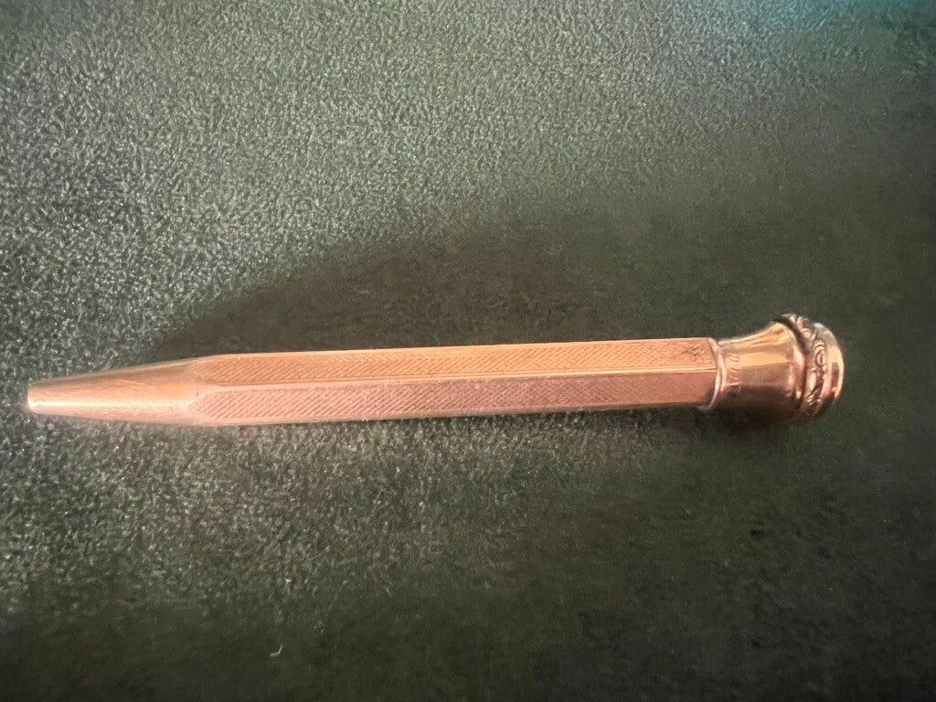 Lápices Mecánicas Chapado Oro Cincelado Repuestos Restauración Vintage 5