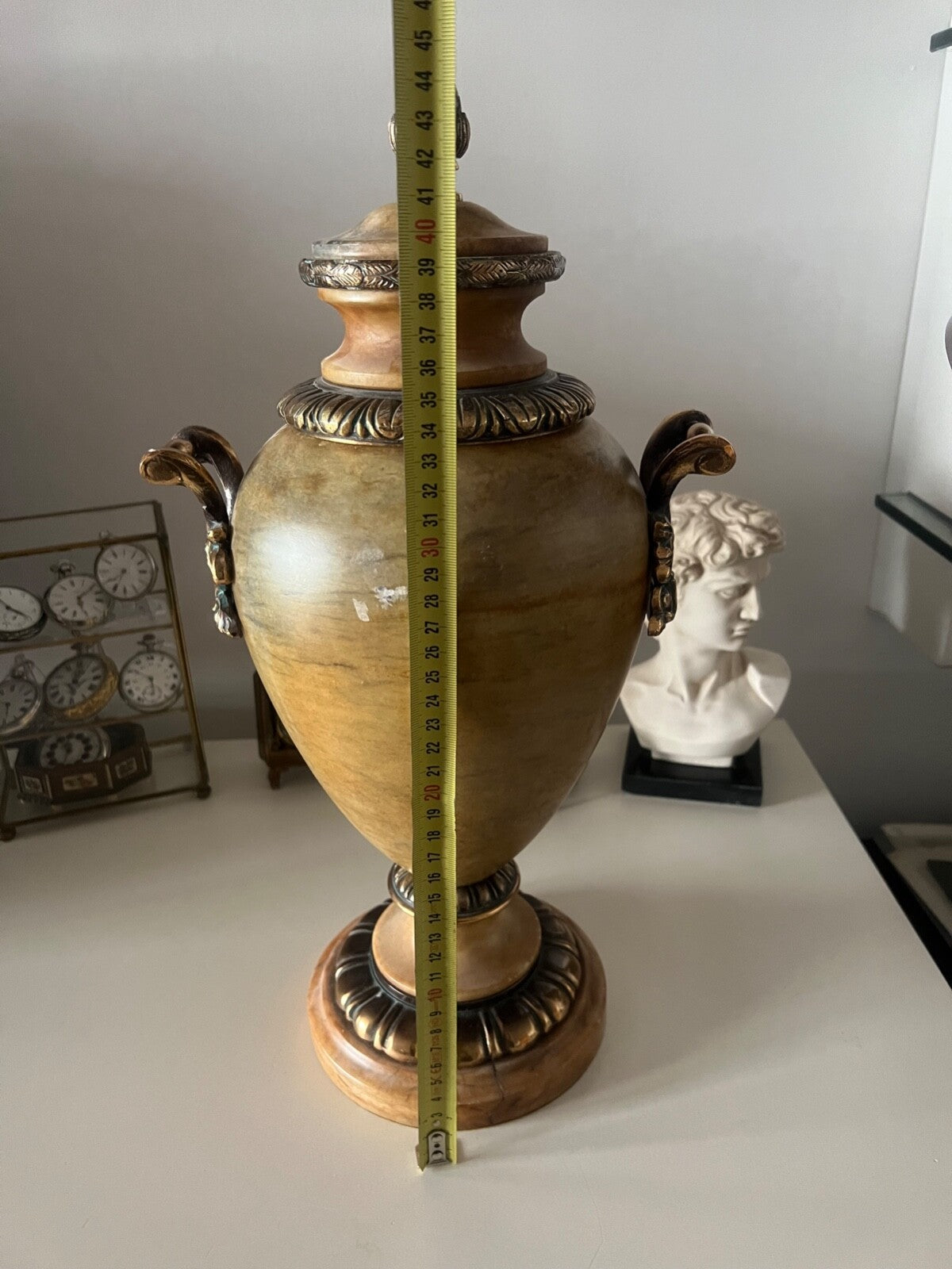 🔴 Anfora ALABASTRO ORIGINALE vaso lume lusso PESO 8 kg grande qualità VINTAGE
