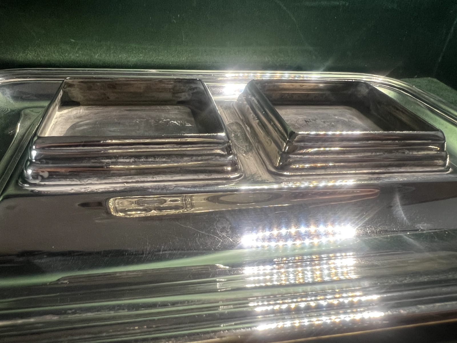 Bijoutiers Florence Base Encrier Sheffield Avec Inserts Encres Vintage