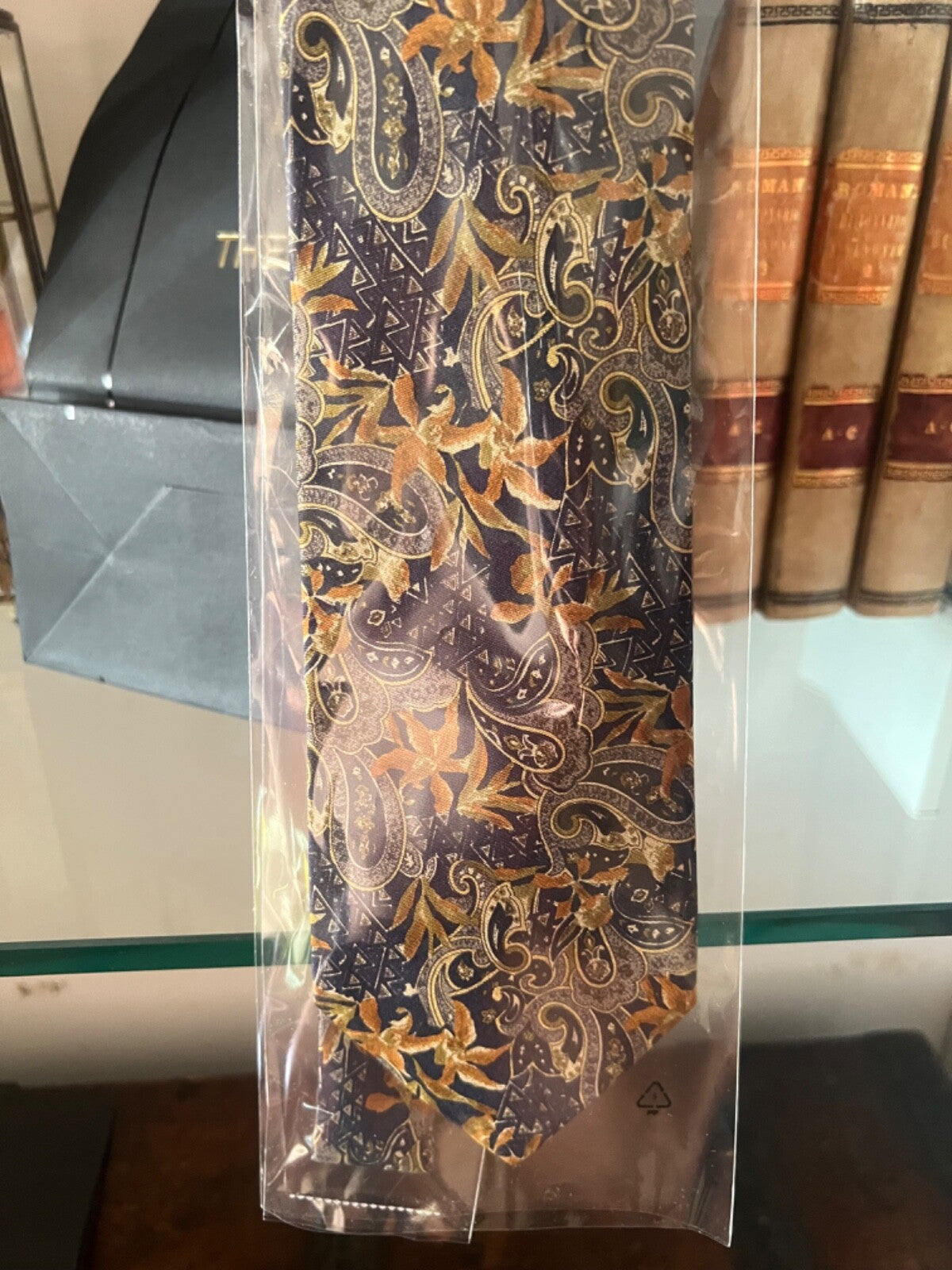 Fendi Homme Cravate Soie Beige Bleu Fleurs Voulue Classique Italien Pochette