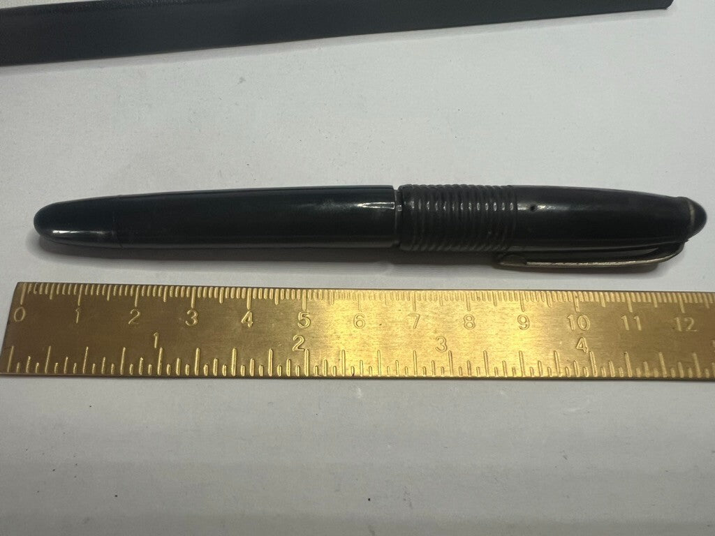 Liberty Pen Fountain Pen Black With Power Button Bottom Marking Vintage 1950