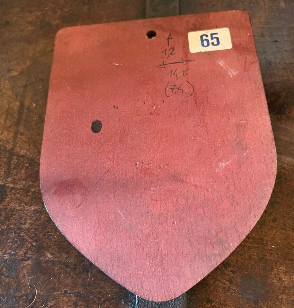 Crest Militaire Fidelitas Fregatte Karlsruhe Allemagne Bois Allemand Vintage