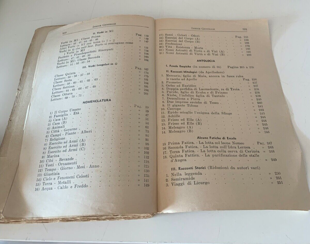 🔴 Book GREEK MORPHOLOGY by Giovanni Zenoni PERIOD 1946 