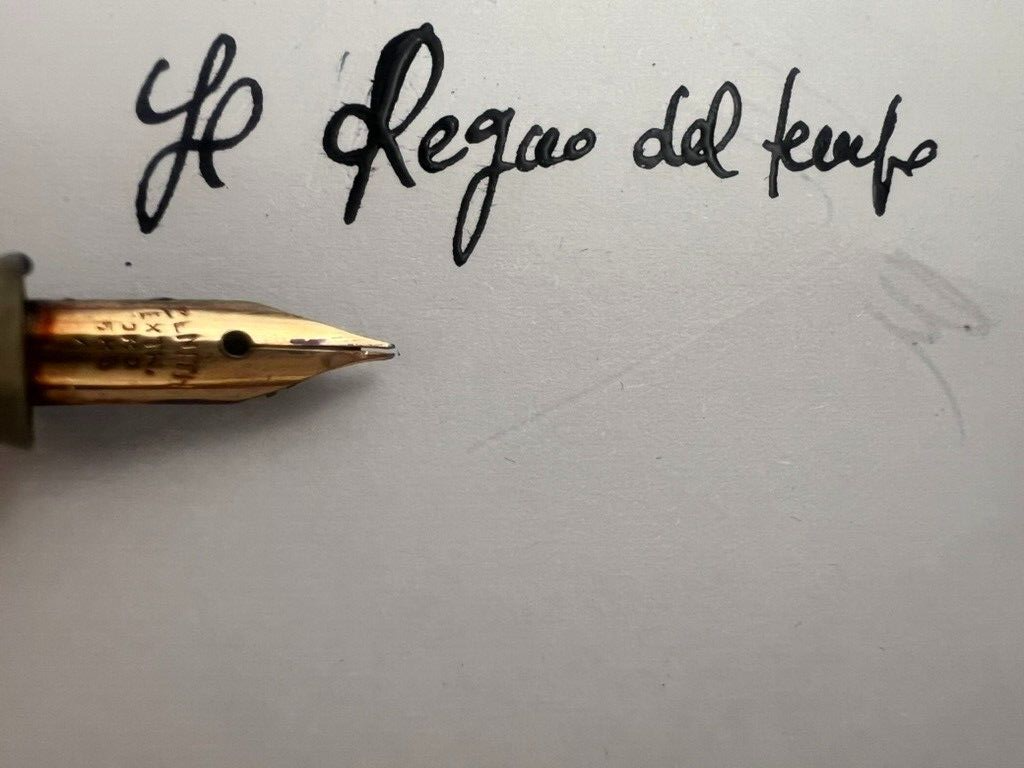 🔴 ZENITH penna stilografica Extra effetto madreperla pennino ORO scrive vintage