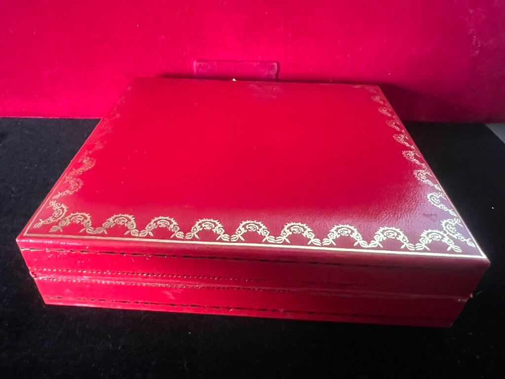 🔴 CARTIER Schachtel 535, rote Schachtel für Must de Cartier Vintage Pendulette, getragen