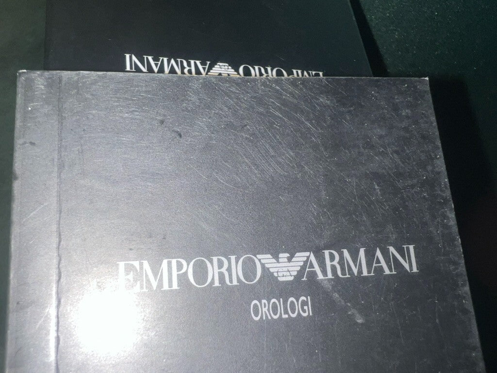 🔴 EMPORIO ARMANI box scatola orologio istruzioni garanzia e contro scatola