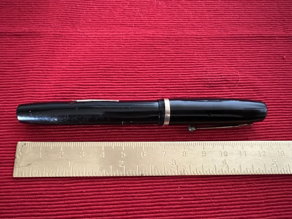 Eversharp Stylo-Plume Stylo à Plume Levier Celluloid Oxford Penn Or Old Écrit 