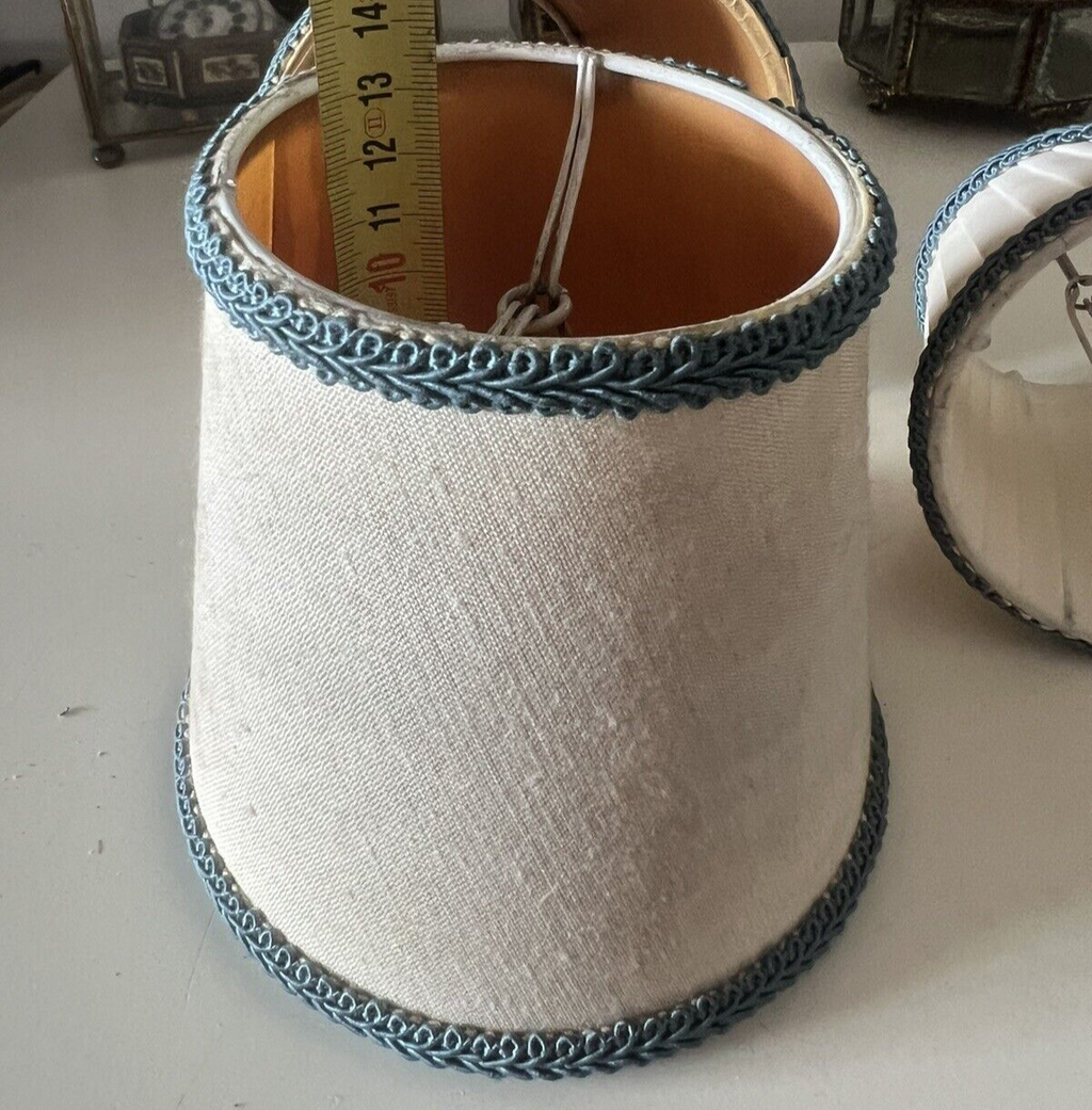 🔴 paralumi PLISSE' per lampada, lume beige campana c 4 PEZZI vintage