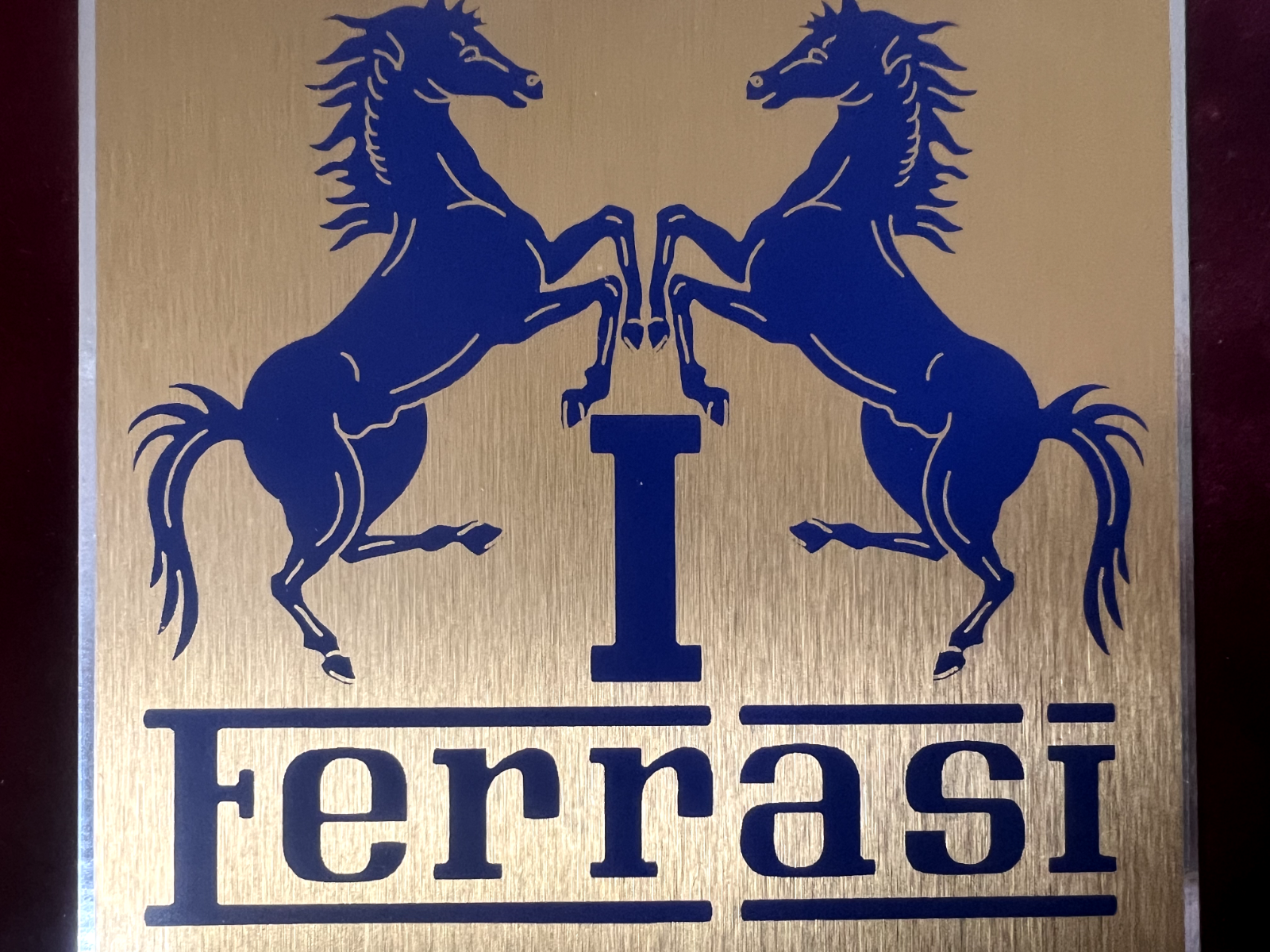 🔴 FERRARI Auto FERRASI ITALIA Internationales Clubschild Vintage-Metallplakette 