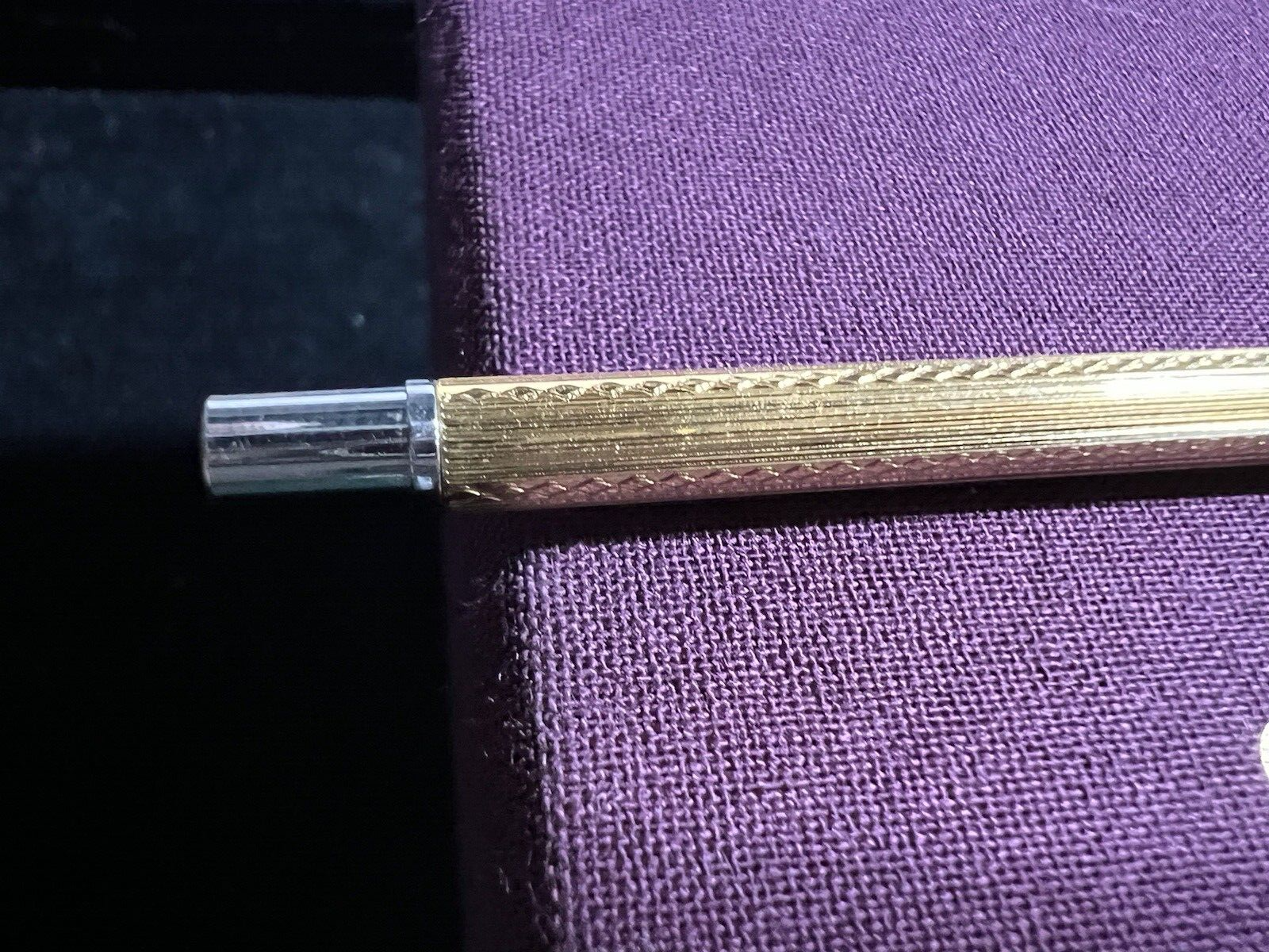 🔴 GUCCI penna sfera dorata guillocchè mini da borsa RARA vintage