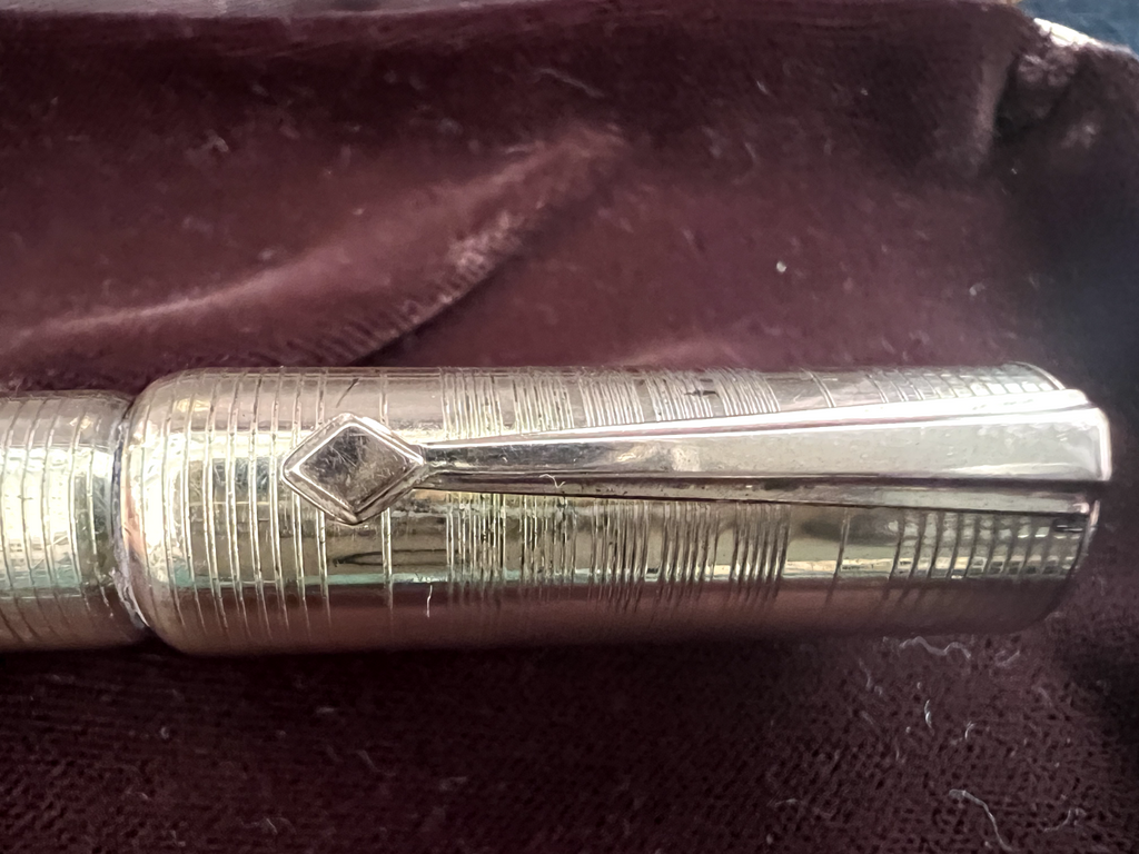 🔴 MA GUS P.O penna stilografica retrattile placcata oro funziona vintage