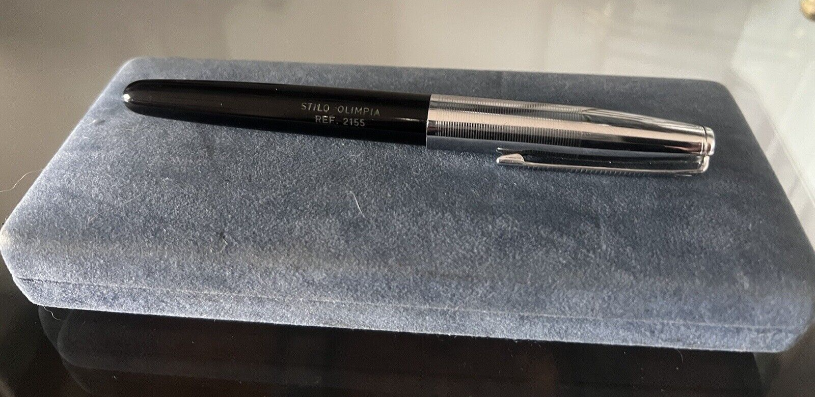 🔴 STILO OLIMPIA 2155 penna stilografica PISTONE pennino Wing Flow vintage