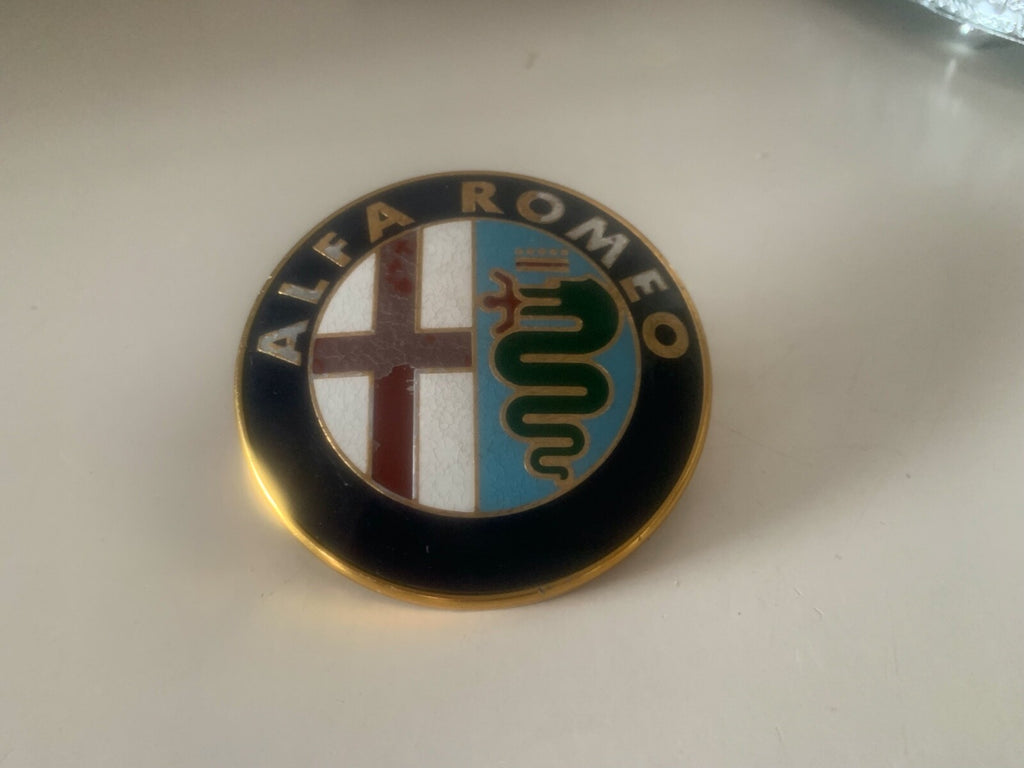 Alfa Romeo Armes Voiture Emblème Écrit Logo Plakette Original 