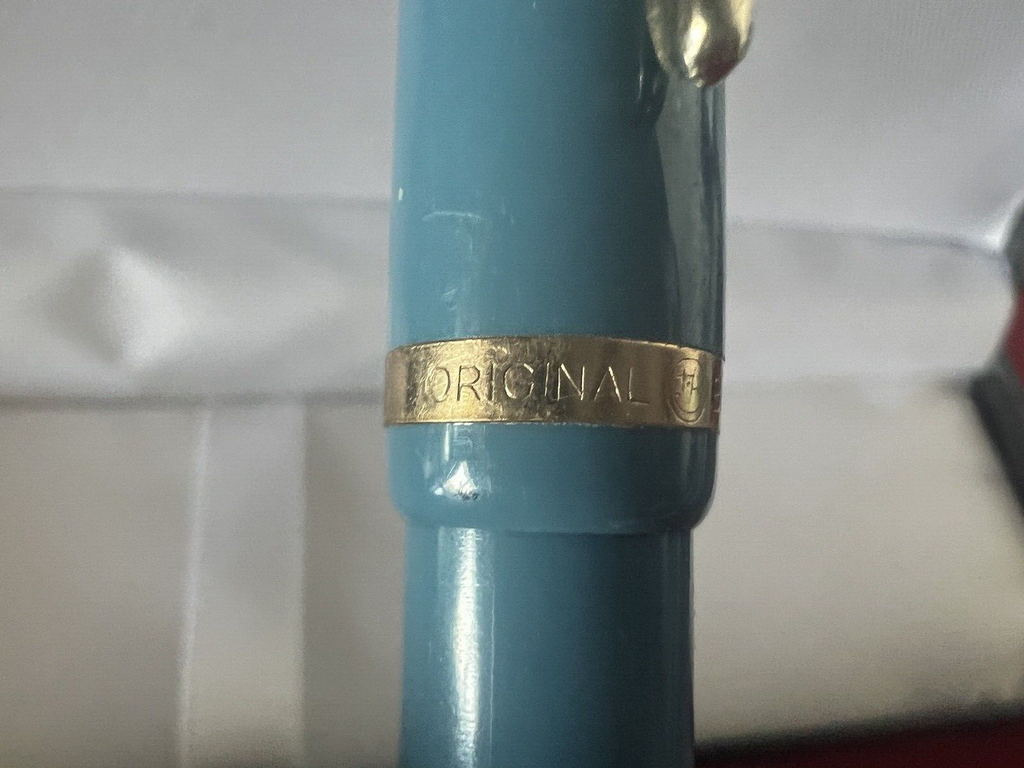 Original Bohler Pen Fountain Pen Light Blue A Piston Marking Vintage 1950