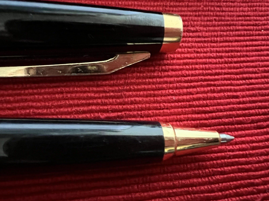 Uni-Ball Stylo-Plume Sphère Dx Mini Noire Brillant Avec Profils Doré Vintage