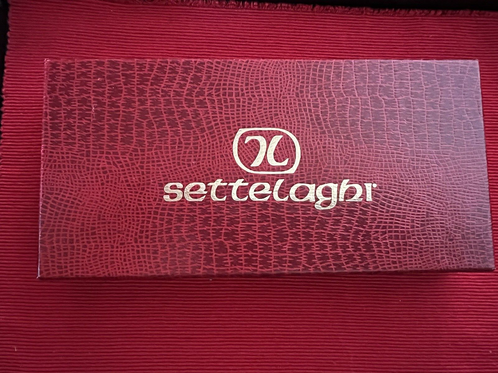 🔴 SETTELAGHI penna sfera ARGENTO 925 MASSICCIO righe con certificato garanzia 2