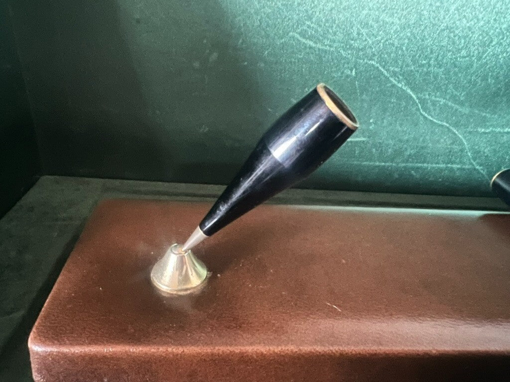 🔴 Stiloforo base penna stilografica sfera PELLE portapenna scrivania vintage
