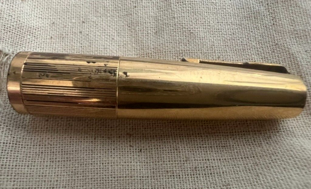 DE WATERMAN Capuche Stylo-Plume Stylo à Plume Plaqué Or Vintage Parties Pièce