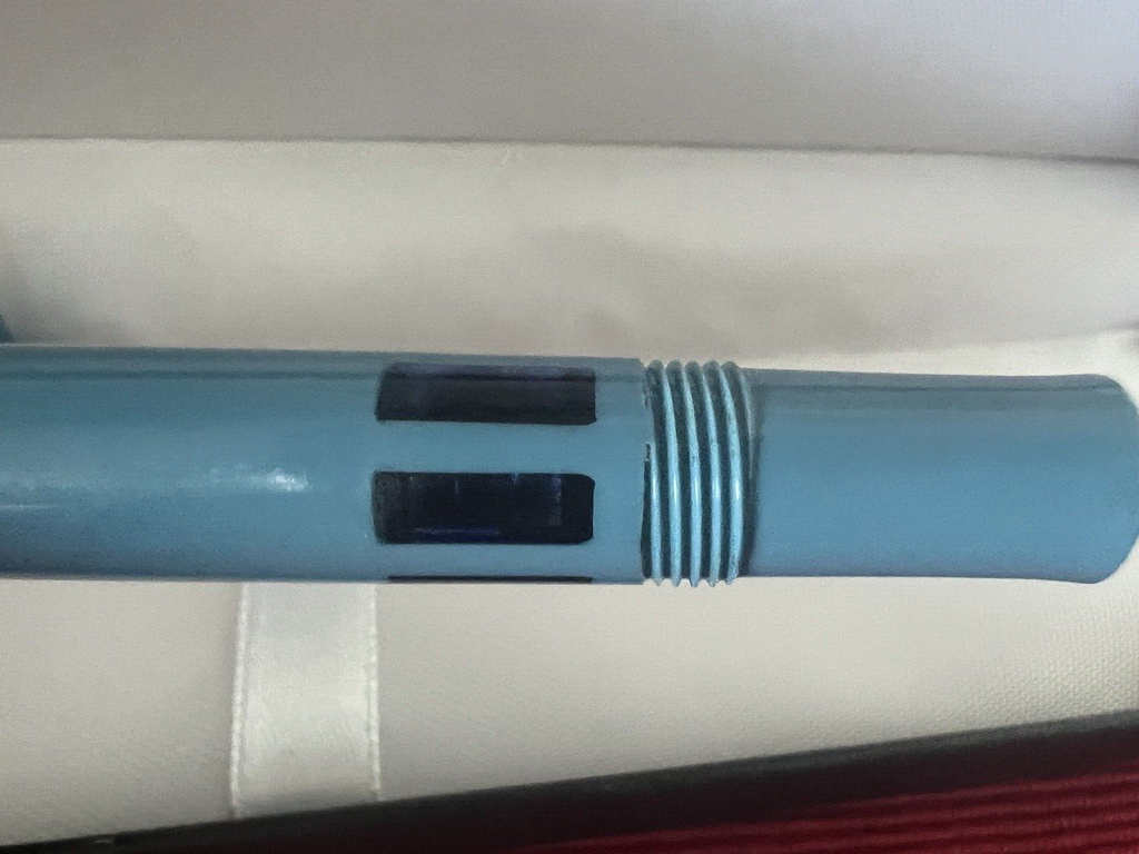 Original Bohler Stylo-Plume Stylo à Plume Bleu À Piston Écrit Vintage 1950