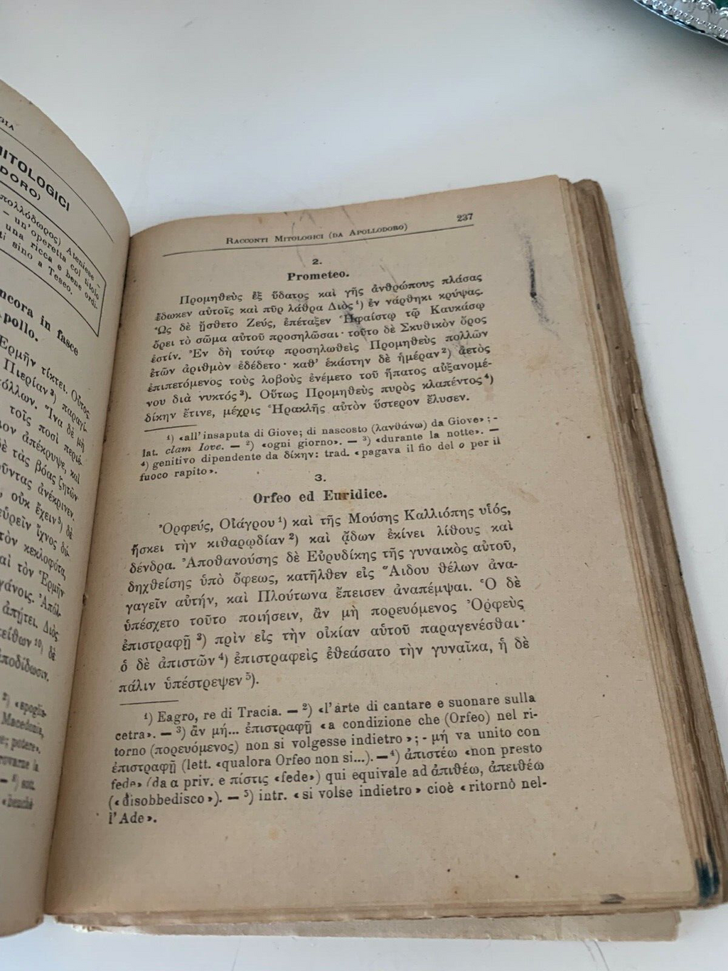 🔴 Book GREEK MORPHOLOGY by Giovanni Zenoni PERIOD 1946 