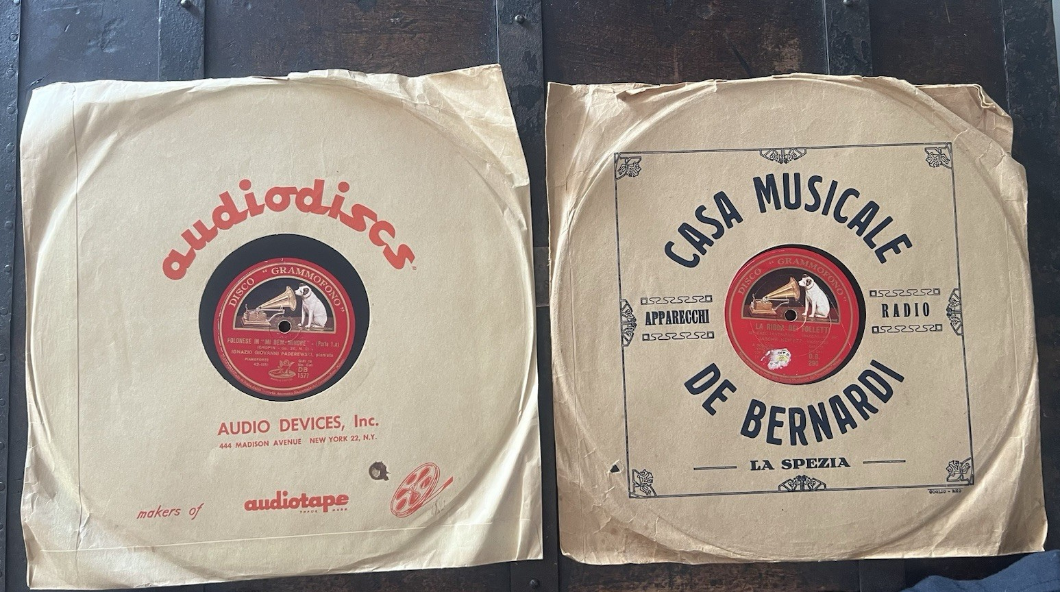 Disques La Voix Du Maître 78 Tours Gomme Laque Chopin Polonaise Gramophone 2 PZ