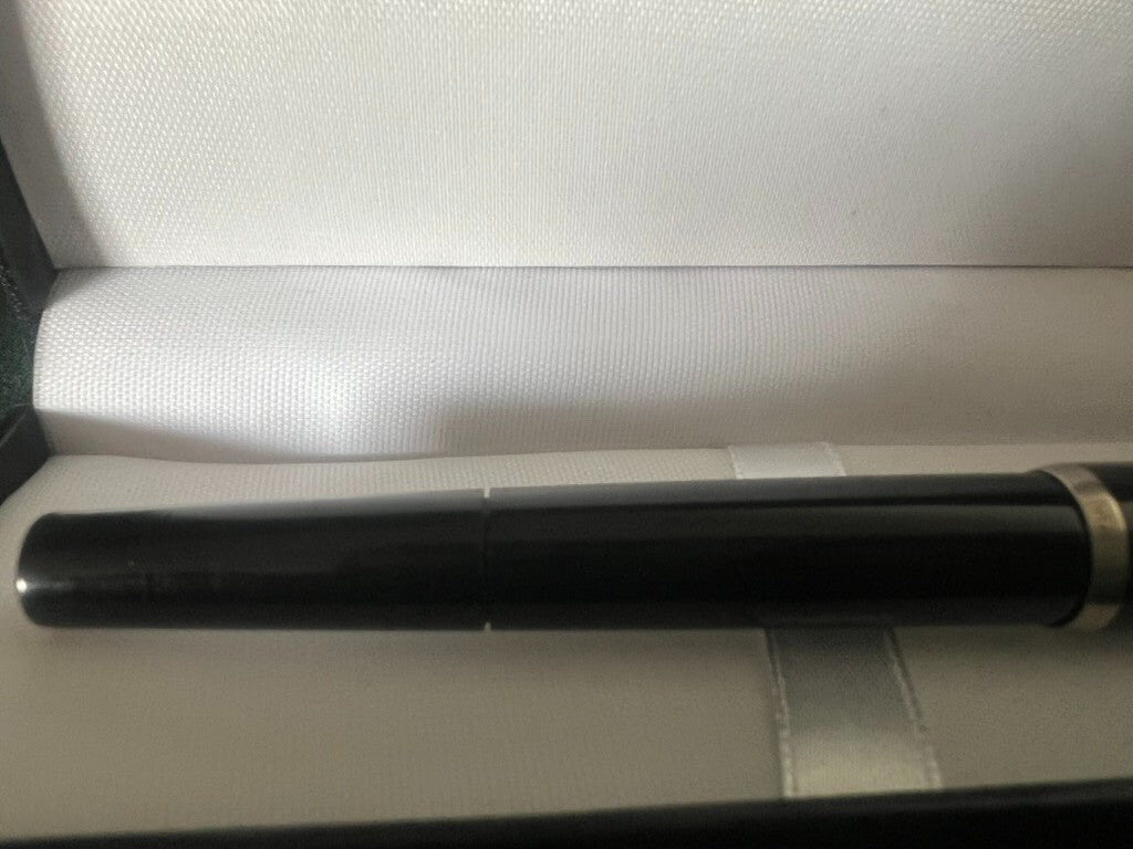 🔴 PELIKAN penna stilografica nera MK21 pistone pennino ORO non inchiostrata