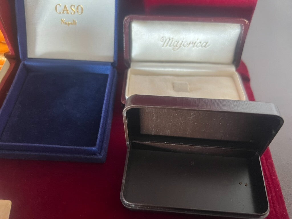 🔴 Schmuckkästchen für Anhänger, Ohrringe, Manschettenknöpfe, Schmuckkästchen, Etuis, Nr. 20 