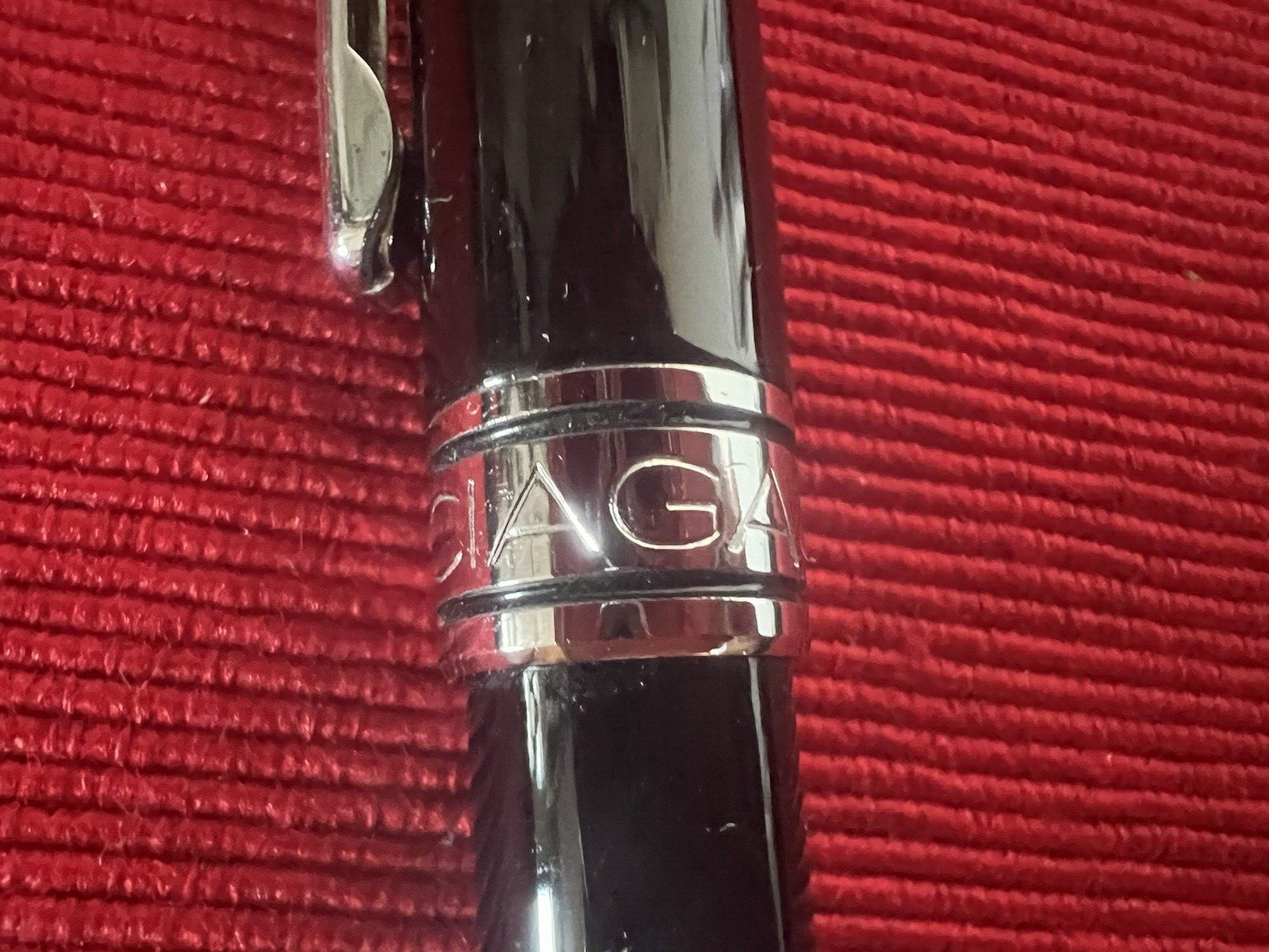 Balenciaga Stylo-Plume Sphère Laque Noire Profils Chrome Écrit Avec Boîte 