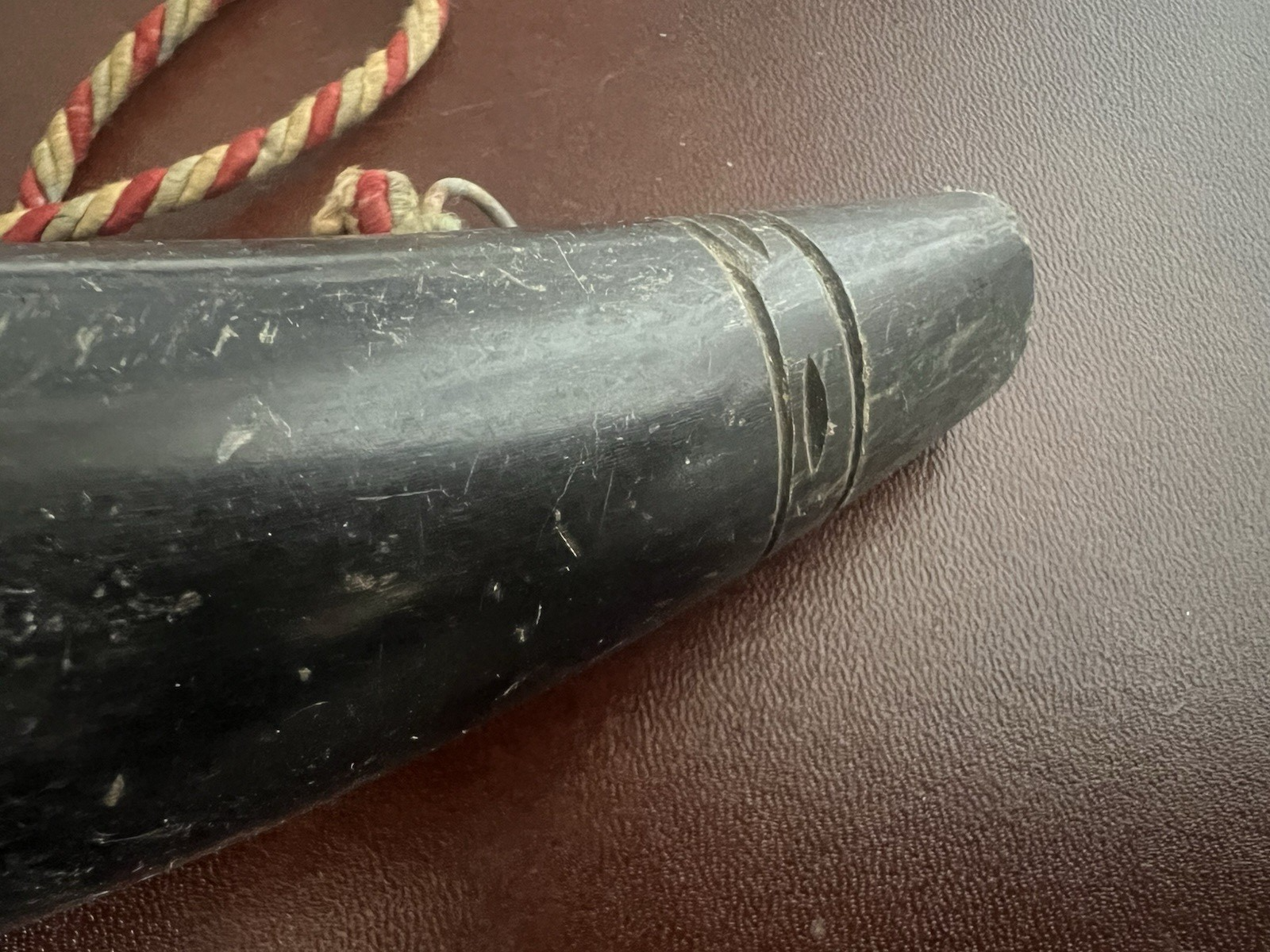 Corne Géorgien Outil à Vent Fonctionne Type De Viking Jouant Vintage