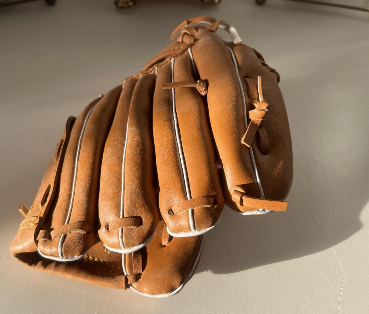 🔴 GIMER guantone baseball vero cuoio IMBOTTITO originale vintage