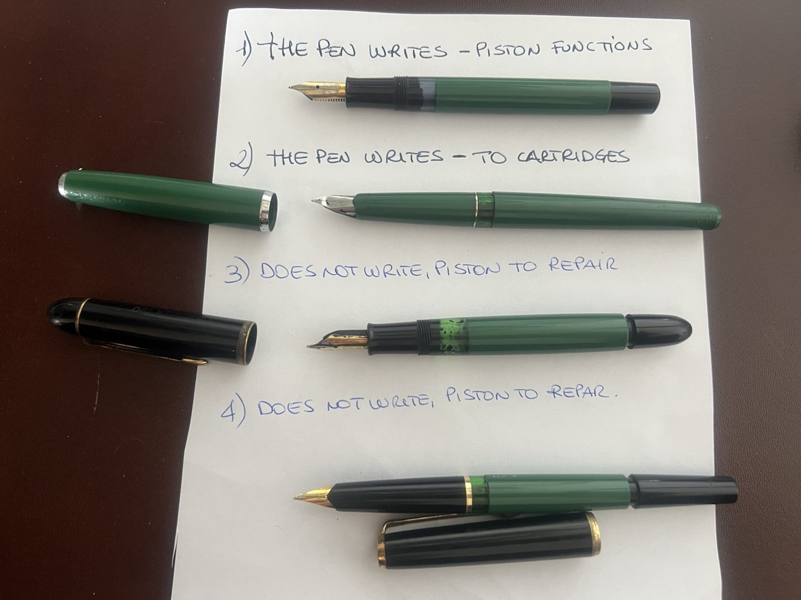 PELIKAN Fountain Pens Parts Replacement 4 VINTAGE PENS