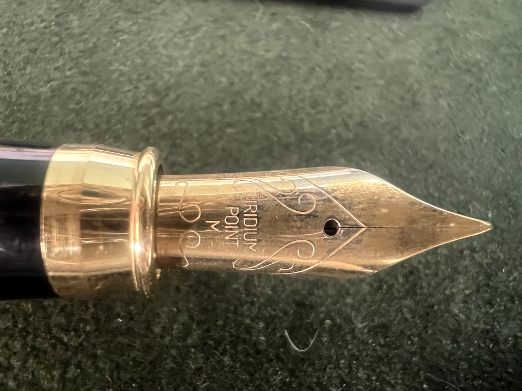 🔴 Penna stilografica ARGENTO 925 a cartuccia pennino Iridium M forte peso