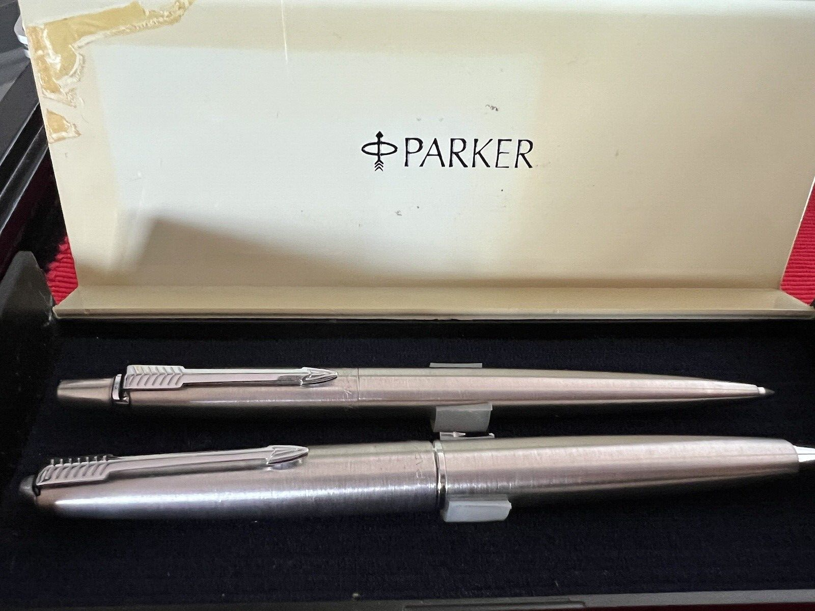 Parker Stylo-Plume Stylo à Plume 45 Pilotes de Chasse Chrome Cartouche Et Ball