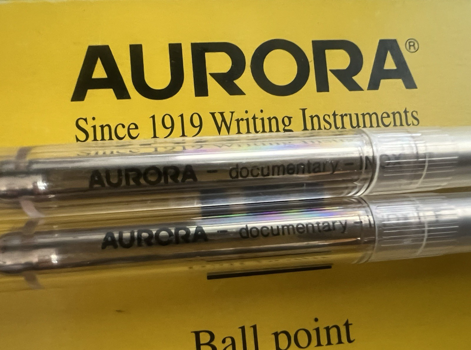 🔴 AURORA refill penna inchiostro NERO F Wagon 2 PEZZI ricarica ricambio