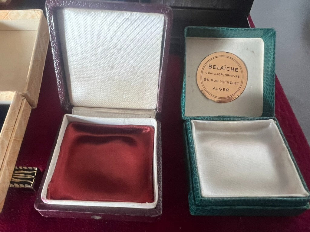 🔴 Schmuckkästchen für Anhänger, Ohrringe, Manschettenknöpfe, Schmuckkästchen, Etuis, Nr. 20 