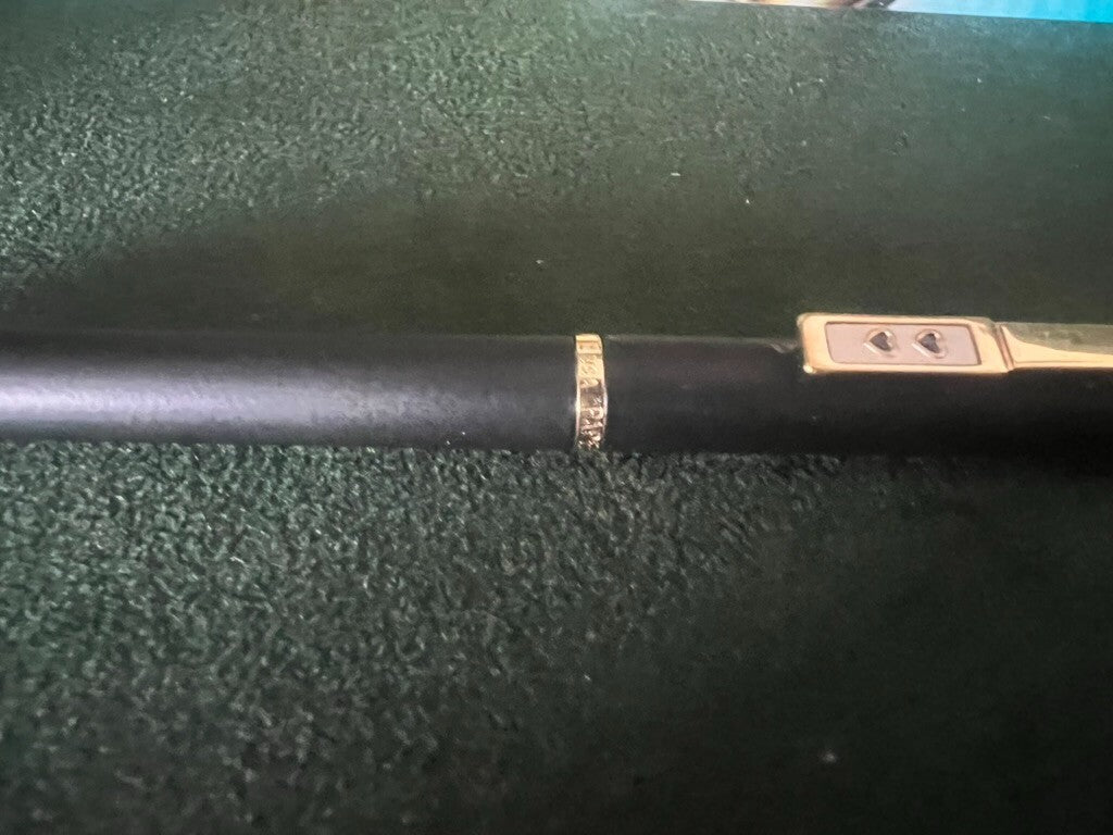 🔴 PAPERMATE mechanical pencil, lacquer, gold profiles, vintage instructions 